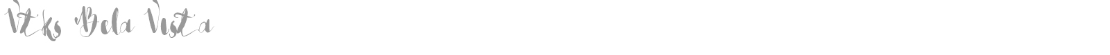 Vtks Bela Vista font preview